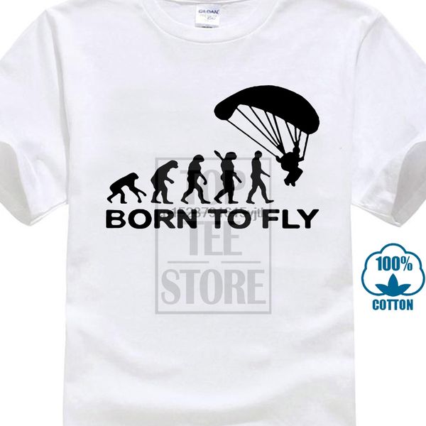 

summer funny new fashion born to fly evolution of paragliding paragliders t shirt mens tees short sleeve sport hooded sweatshirt hoodie