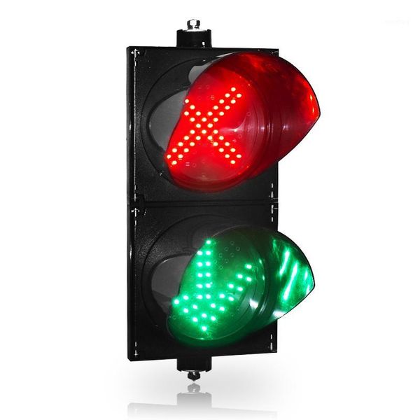 

2x200mm red cross green arrow led traffic signal light for toll station1