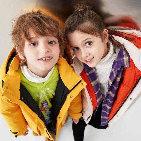 

bosideng children's down jacket [designer pietro ferragina series] deep winter thicken down jacket hooded warm t90142115, Blue;gray