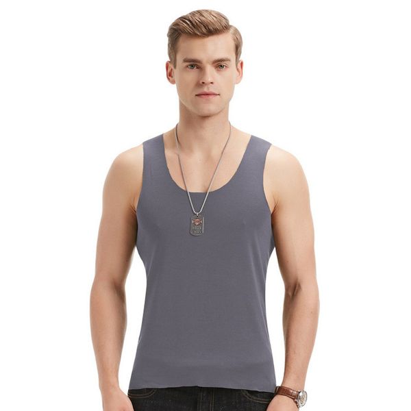 

2020 brand new summer men's vests trim youth sleeveless vests for male underwear undershirt vests, White;black