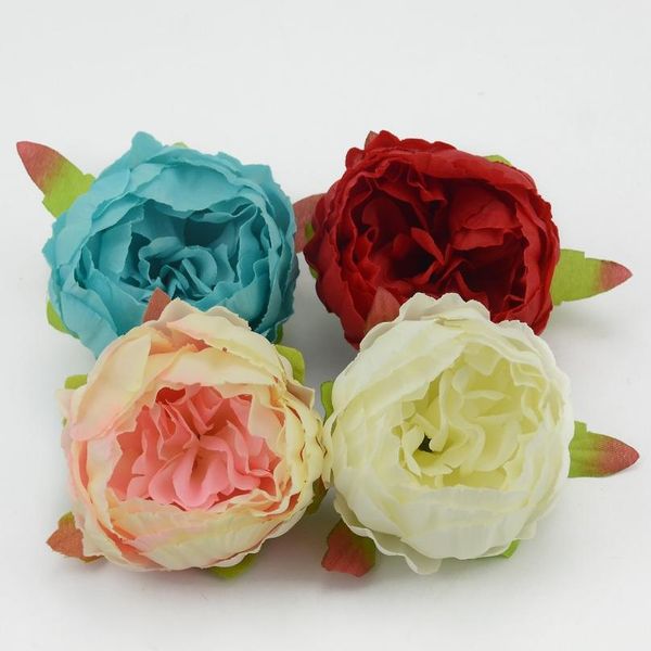 

1pcs 7cm large artificial decorative peony heads simulation diy silk flower head for wedding home party fake bbygfv