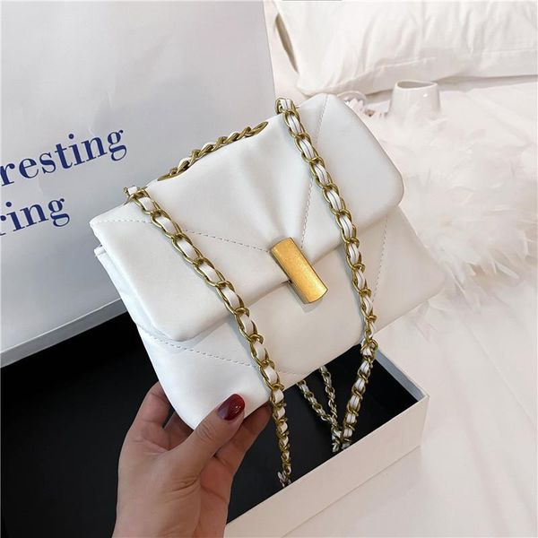 

korean 2020 new fashion summer chain crossbody bag solid color simple phone packet women casual travel pack b491