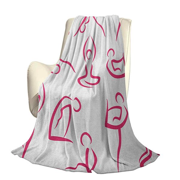 

doodle style women figures various exercise poses workout health lifestyle bodycareoffice leisure blankets