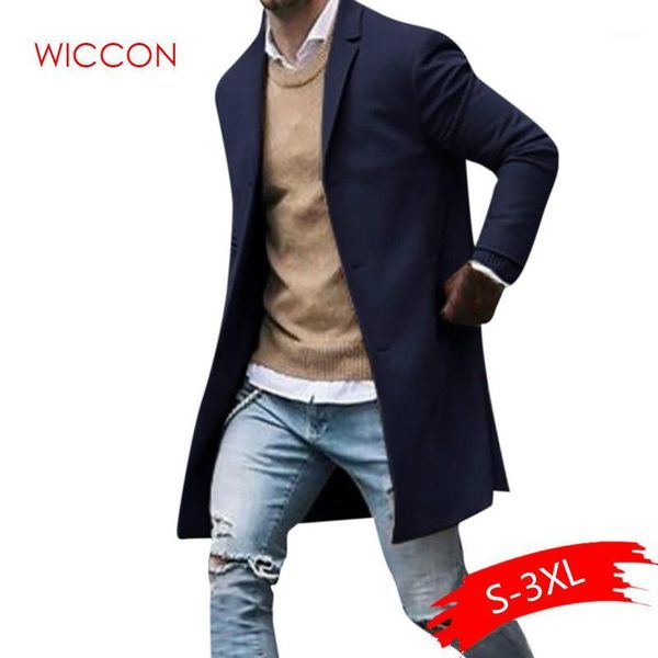 

2020 new spring autumn trench coat men button long sleeve fitness clothing fashion streetwear men long coat chaqueta hombr1, Tan;black