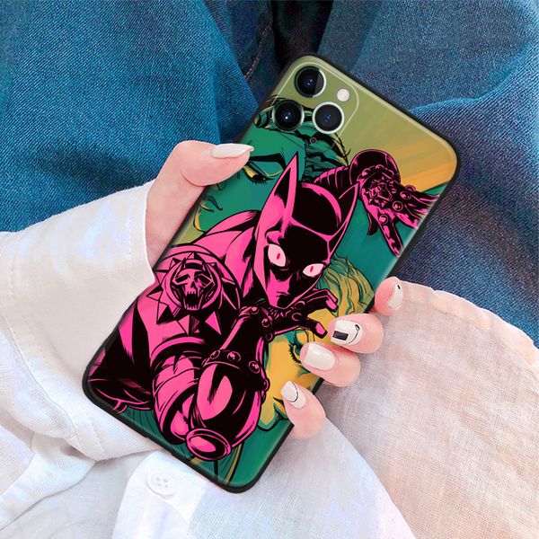 

killer queen yoshikage кира jojo аним для iphone se 6s 7 8 плюс й xr xs 11 12 mini pro макс мягкого силиконового телефон случае крышка корпу