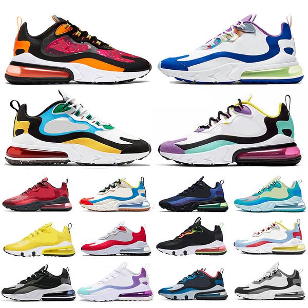 

new arrival sunny yellow easter react running shoes triple black white safari bronze bauhaus bubble pack violet mens women trainers sneakers
