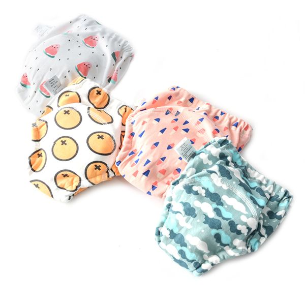 

baby cotton training pants panties 4 pieces/set baby diapers reusable and washable infants 201117
