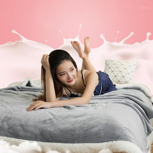 

portable travel cover blanket flannel blanket winter double cashmere bed sofa soft warm wool sheet bedspread1