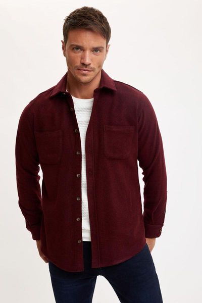 

men's casual shirts defacto man long sleeve shirt-s1240az20wn1, White;black