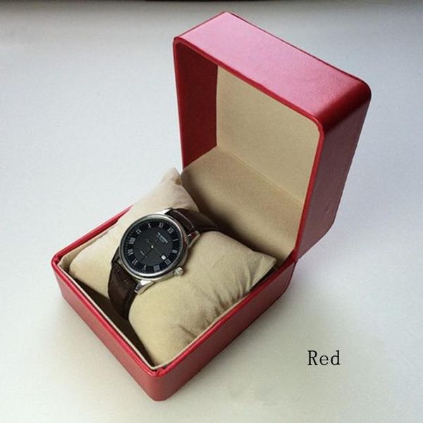 

new pu leather watch box brand watch storage box black big watch gift boxes with pillow jewellry package case 11*10*7.5cm a062 q wmttkz, Black;blue