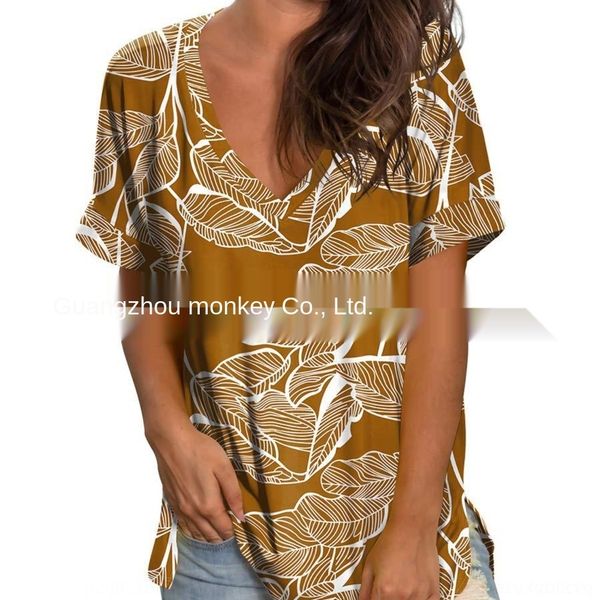 

vz2h5 прямой 2020 летом футболку прокатке рукав пальто футболку новый напечатаны свободный v-образным вырезом с коротким рукавом верхней 0qp, White