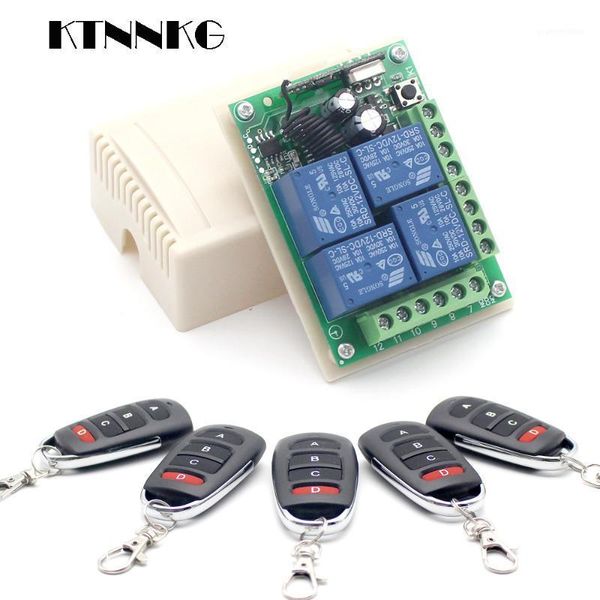 

dc 12v 10a 4ch viechle tailgate remote switch rf relay module diy smart home kits universal motor controller 433mhz1