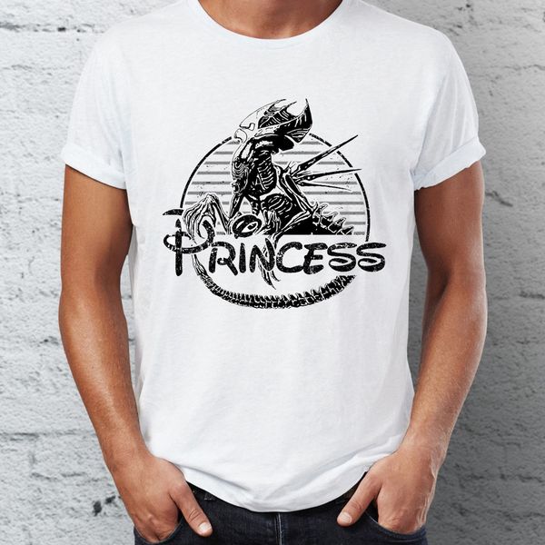 

мужская футболка princess чужеродные пародия черный и белый artsy смешные высокий tee спорт толстовка с капюшоном толстовка