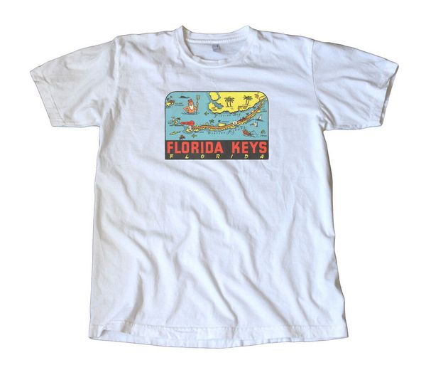 

florida keys путешествия декаль t-shirt - ретро! спорт с капюшоном hoodie