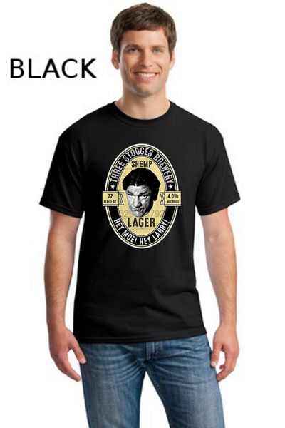 

summer fashion tees print casual male funny three stooges brewery shemp lager hey moe larry fitness sport sweatshirt hoodie t shirt