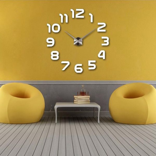 

3d number size muhsein decoration acrylic large sticker diy mute wall watch big clock mirror home shipping bbyhhv lipper