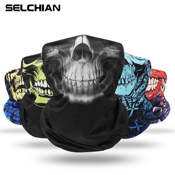 

men women silk scarf halloween bandana women headscarf ski skull half face masks scarf neck scarves balaclava masks, Blue;gray