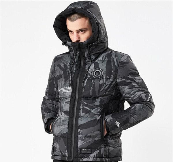 

plus size m-4xl winter new casual men parka hooded fashion camouflage cotton coat long men's warm jacket pajamas blousons, Black