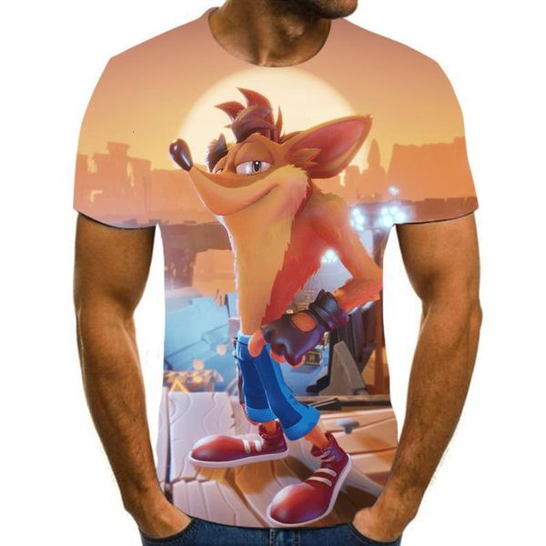 

2021 новый 3d мультфильм печать летняя куртка летняя одежда новая эра круглая шере с коротким рукавом мужчины и женщины, White;black