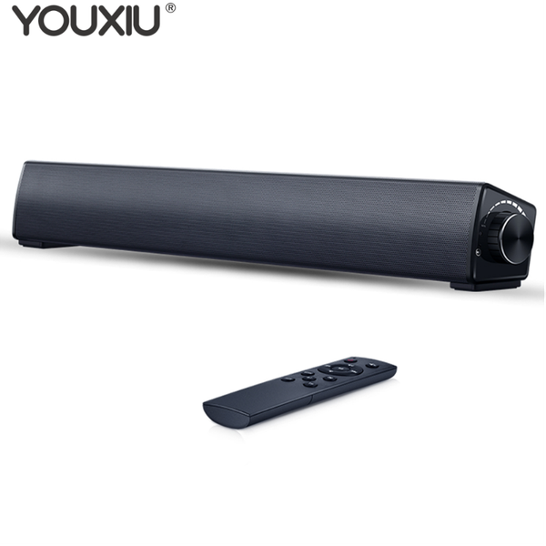

soundbar youxiu tv speaker 20w stereo bluetooth 5.0 pc theater audio music sound bar with remote control aux 3.55mm