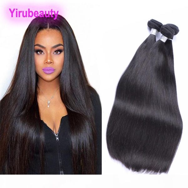 

brazilian virgin human hair 2 bundles straight hair body wave double hair wefts extensions natural color 95-100g piece, Black;brown