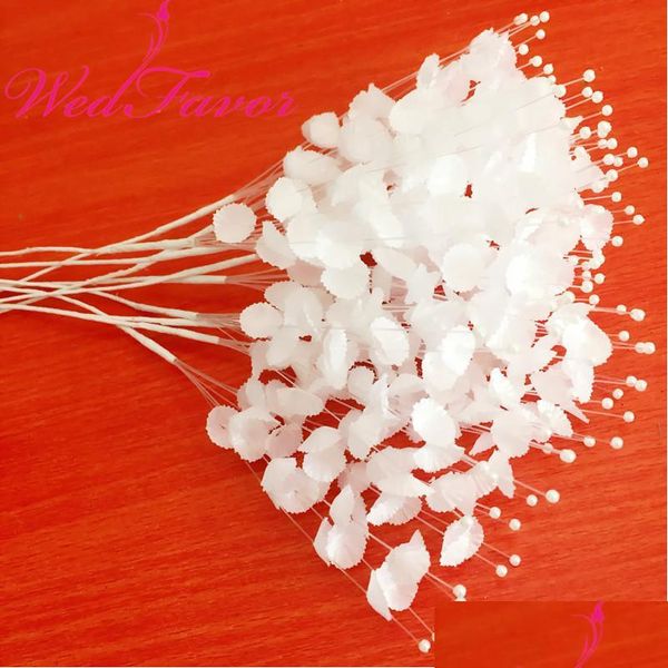 

100pcs white 28cm handmade pearl bead spray wire stems wedding flower bouquet bridal hair garland corsage dec jllitz lajiaoyard