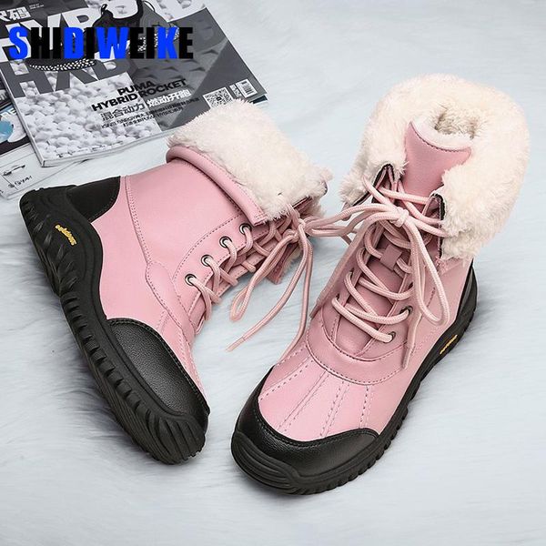 

женщины повседневная обувь зима снег сапоги женщин среднего теленок сапоги популярные короткие плюс бархат полуботинки keep warm student, Black