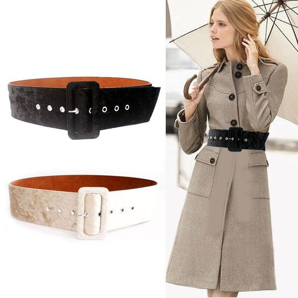 

100cm*7cm belt women wide decoration waist cover autumn and winter style simple versatile overcoat decoration waist sealing, Black;brown