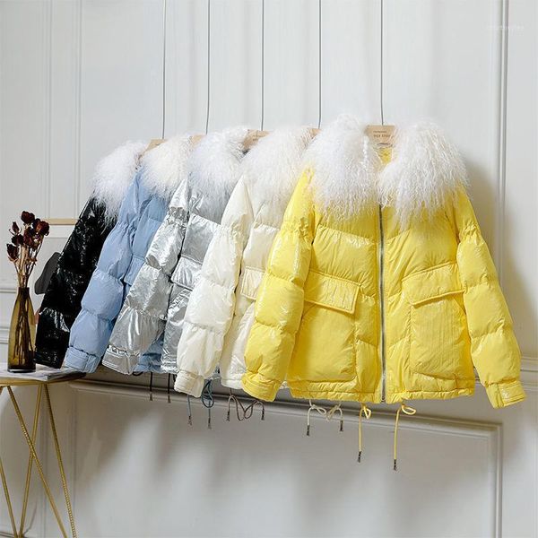 

fashion women's winter down jackets 2020 winter down coat women jacket female coats woman white duck1, Black