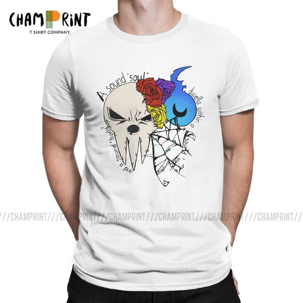

soul eater мака death kid аниме мужская смешные crew neck тройники с коротким рукавом одежда на день рождения спорт толстовка с капюшоном то