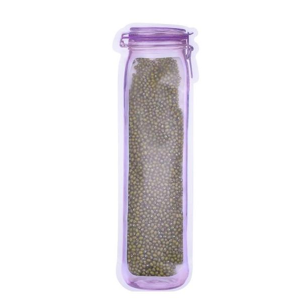 

20pcs/lot mason jar zipper bags food storage bags nuts candy cookies bottles reusable airtight seal kitchen org qylvhy ppshop01