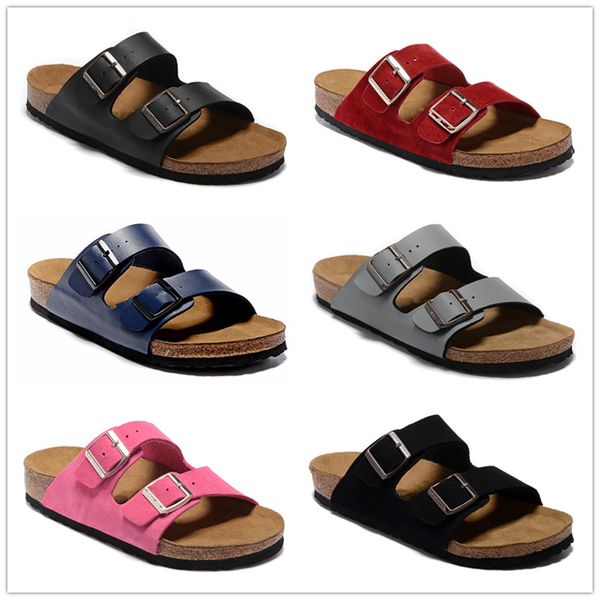 Arizona Boston de alta qualidade Paris Mens chinelos de cortiça feminino de verão slide slide Sandals de borracha de moda Sapateiros planos Treinadores de designer de luxo de luxo