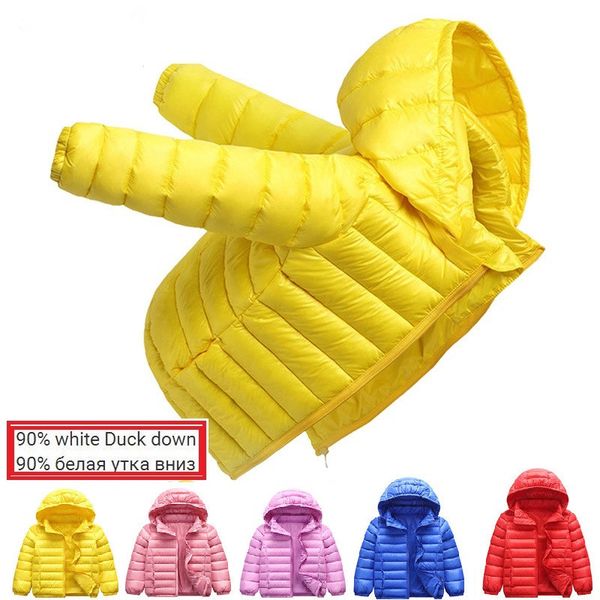 

coatouterwear90% duck down coat baby girls boys parka kids hood winter children jacket spring fall toddler c1012, Blue;gray