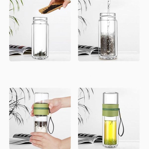 

кружка стеклянная чашка чая фильтр воды кубок чай воды разделение кубок путешествия портативный студент фильтр bbysim hotstore2010