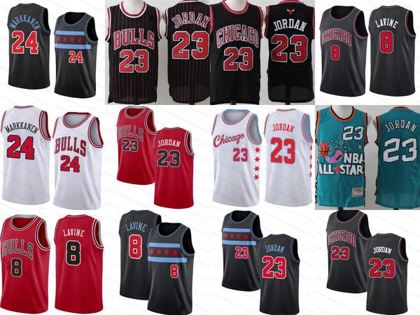 

chicago bulls men michael jor dan zach lavine lauri markkanen nba north carolina michael basketball jersey, Black