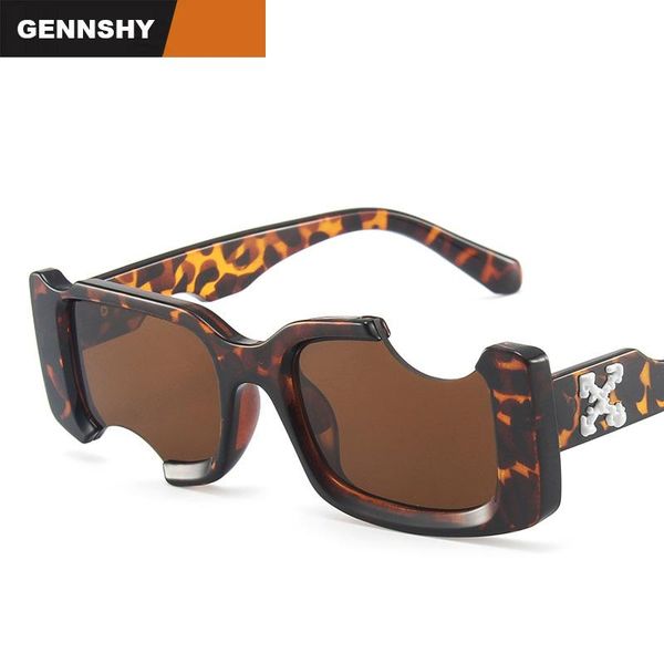

sunglasses 2021 unique men small square frame with notch lenses lady cool fashion europe and america eyeglasses demi traveling, White;black