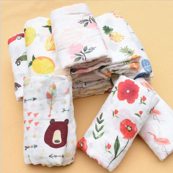 

breathable blanket lemon fruit animal ins swaddle infant soft bath towel wrap baby newborn bathroom towels robes dhb2269
