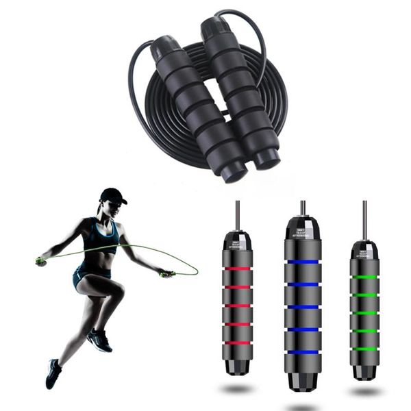 

crossfit skipping ropes adjustable ball bearings rapid speed jump rope anti-slip handle training boxing sports exercises fitness