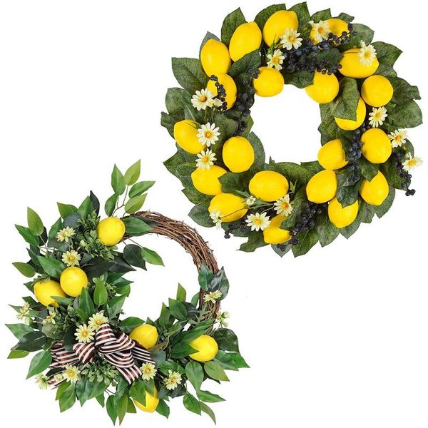 

decorative flowers & wreaths css 2 pcs wreath artificial garland for home party indoor outdoor window wall wedding decoration, a b