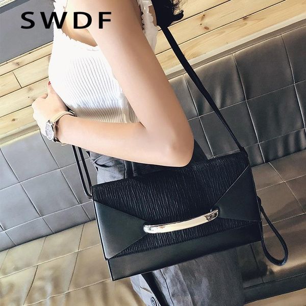 

swdf new handbag designer brand shoulder bag women hardware ornaments lady party purse fashion crossbody messenger bag crossbody