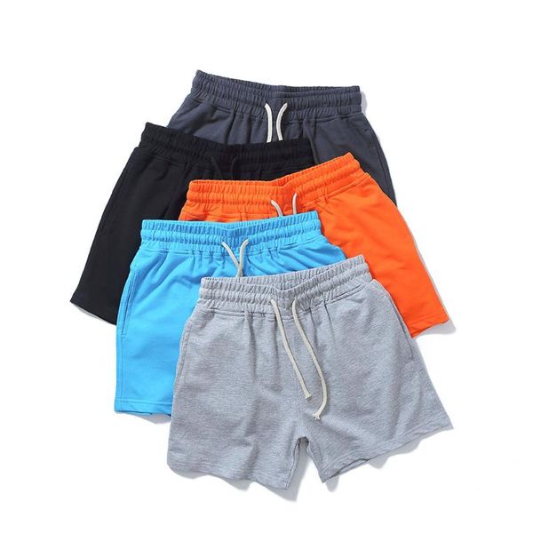 

aimpact homewear soild cotton men french terry shorts sweat shorts gym athletic running jogging sports am2351, Black;blue