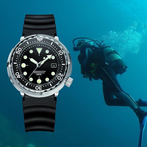 

nh35a 300m japanese diver watch diving automatic mechanical watch men stainless steel sapphire glass watch dive watches men t200324, Slivery;brown