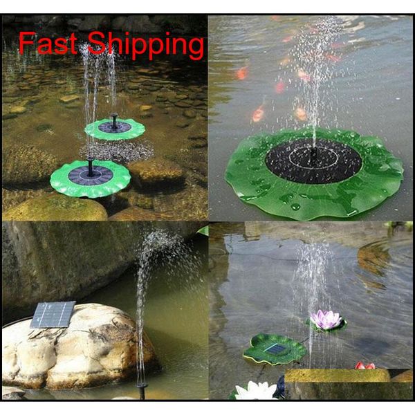 

solar water pump floating water pomp panel kit fountain pool pump kit lotus leaf floating pond watering submersib qylkhb packing2010