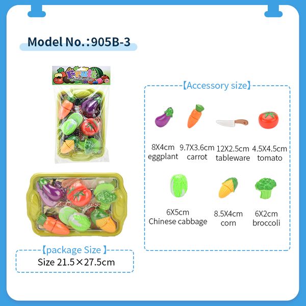 

play house toy fruit tray vegetable fruit baby toys plastic children pretend play house set kids educational toy children's toy gifts y