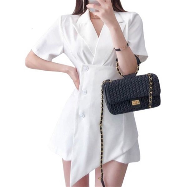 

2021 new lazer summers little style breezy waistband hip goddess irregular short shirt dress feminine 0020, Black;gray