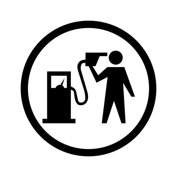 

12.7cm*12.7cm car sticker funny vinyl decal gas fuel black/silver c3-0743