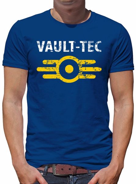 

новое прибытие мужская мода смешные тис мужчины vault-tec смешная одежда casual короткое лето хлопок футболки спорт толстовка с капюшоном то