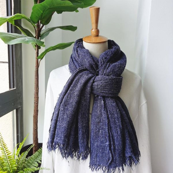 

solider цвет зимний шарф хлопка и льна длинные женские шарфы шали складчатой ​​теплый шарф мужчины американский японский мужской стиль jllra, Blue;gray