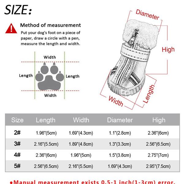 

warm pet dog shoes winter waterproof pet dog boots shoe rain snow booties reflective nonslip footwear for small la bbygib