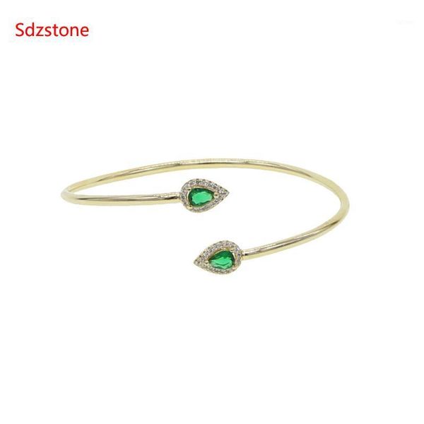 

2020 christmas gift european france usa women rose gold color drop cz crystal rhinestone bangle bracelet for women jewelry1, Black